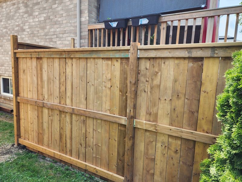 New wood privacy fence